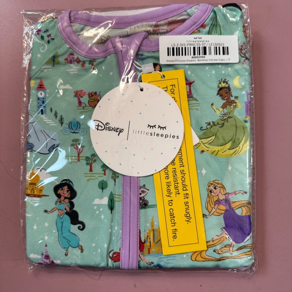 NWT Little Sleepies Disney Princess Pajamas